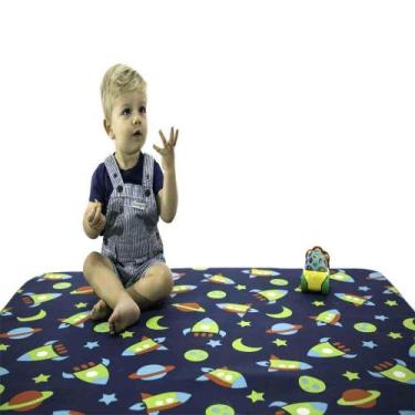 Imagem de Tapete Infantil Antiderrapante Nave 130cmX100cm Júnior - T.Junior
