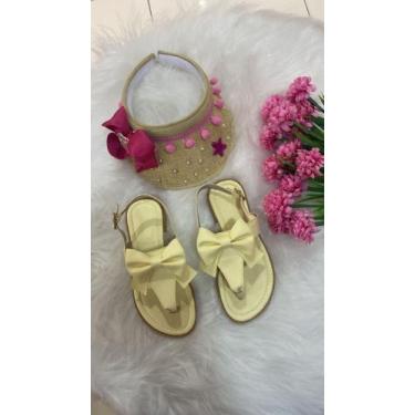 Imagem de Sandália infantil feminina na cor dourada tamanho 25 - Jadocakids , Do