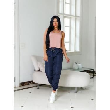 Imagem de KIT Feminino 2 Peças - Calça Esportiva Cores Laterais e Regata Básica 