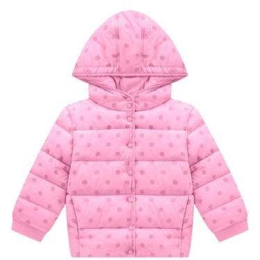 Imagem de Jaqueta Menina Kyly em Nylon com Capuz na cor Rosa e Póa Tamanho:8, 8