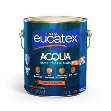 Imagem de Esmalte Preto Brilhante Base Agua Acqua Eucatex 900ml