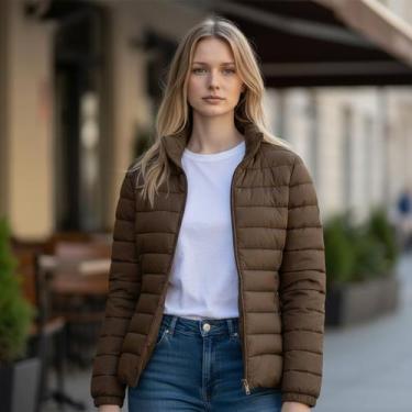Imagem de Jaqueta Feminina Bobojaco Puffer Com Capuz Nylon De Frio - SOPHIA MODA