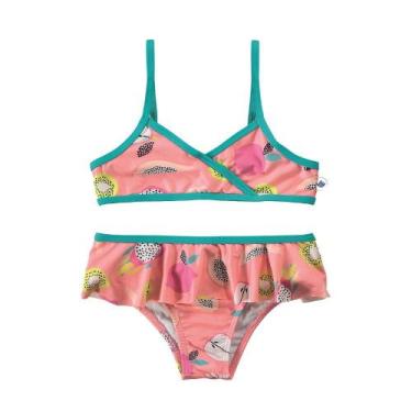 Imagem de Biquíni Infantil Babado Malwee Liberta UV 50 Ref. 69616, 12, Rosa