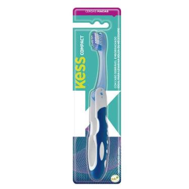 Imagem de Escova Dental Compact Plus Macia Azul - Kess