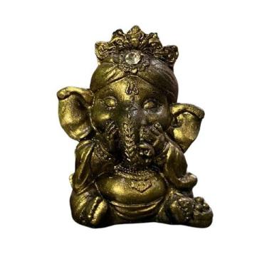 Imagem de Mini Estátua de Ganesha - Proteção, Sabedoria e Boa Sorte - no-brand, 