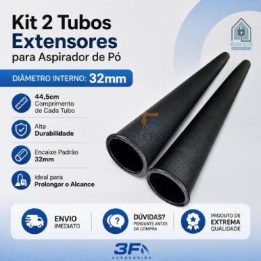 Imagem de Kit 2 Canos de Prolongar para Aspirador de Pó Mondial Modelos AP-03 AP