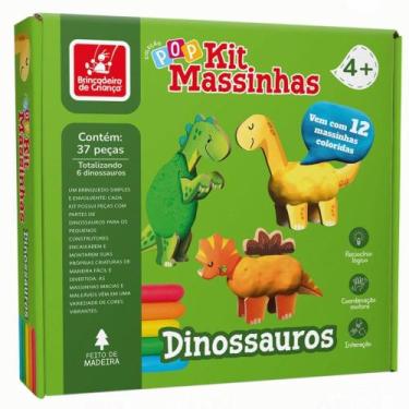 Imagem de Kit de Massinha Dinossauros - Brincadeira de Criança