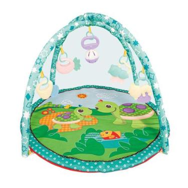 Imagem de Tapete de Atividades Zippy Tartaruga com Arco e Móbiles Interativos