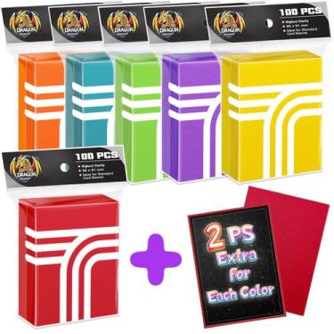 Imagem de Capas para Cartas Toyopeny 66x91 mm Foscas 6 Cores 612 Unidades