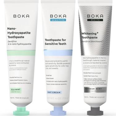 Imagem de Creme Dental Boka Ela Mint Clareador para Sensíveis Sem Flúor
