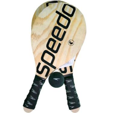 Imagem de Kit frescobol speedo raquetes e bola, Bege, Preto, Único