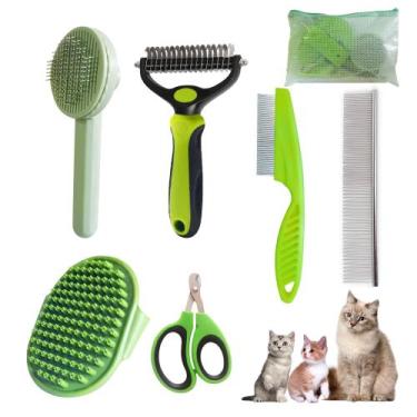 Imagem de Kit de Escovação para Gatos POSAPET 6 Ferramentas para Desembaraçar