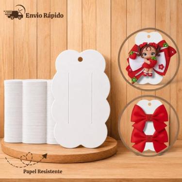 Imagem de 100 Cartela Tag Hair Clips para Kit Bico de Pato/Laços Infantil/Presil