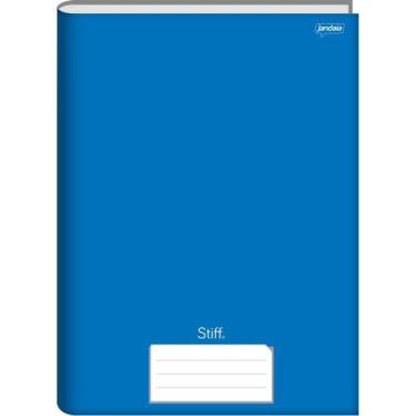 Imagem de Caderno Brochura 1/4 Capa Dura STIFF 48 Folhas Azul - Pacote com 10 Un