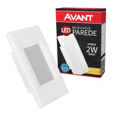 Imagem de Balizador Led 4X2 Avant 2W Bivolt Branco Quente 3000K