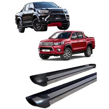 Imagem de Estribo Hilux 2016 a 2020 Personalizado Preto Brilhante C/D