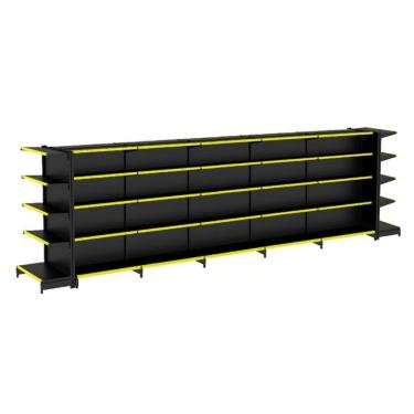 Imagem de Gondola Centro 170 Amapa Flex Kit 5 Metros 2 Ponta Preto