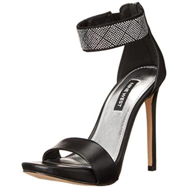 Imagem de Nine West Sandália feminina de salto com tira no tornozelo Utell3, Preto, 36