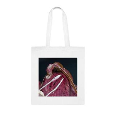 Imagem de Hawk Moth Deilephila Porcellus, sacola de perto, presente divertido, bolsa de ombro, bolsas reutilizáveis, cesta de Natal de aniversário, ideia de presente, Branco