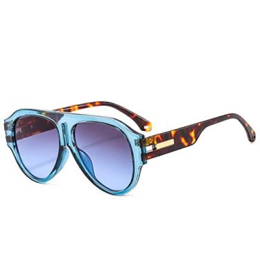 Imagem de Óculos de Sol Quadrado Feminino Vintage Grande Armação Tons Masculino Tendência Design Óculos de Sol de Luxo UV400 Óculos Grandes Gafas Óculos,Azul,A