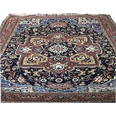 Imagem de Tapete 100% lã artesanal padrão oriental 1,2 m x 1,8 m para cobertores de festa e escritório