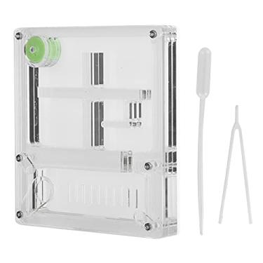 Imagem de GLOGLOW Caixa de reprodução de formigas acrílicas, estojo de alimentação hidratante brinquedo de casa de formigas estojo de alimentação transparente para assistir a alimentação, formigas, brinquedo de casa hidratante