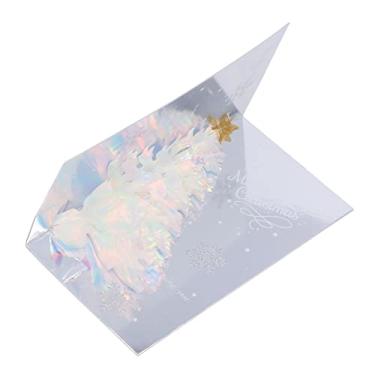 Imagem de Cartões de Natal 3D, Decoração Atraente Estilo Bonito Cartões de Natal Pop Up para Festa (Azul)