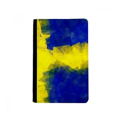 Imagem de Porta-passaporte com padrão de bandeira abstrata sueca Notecase Burse capa carteira porta-cartão, Multicolor