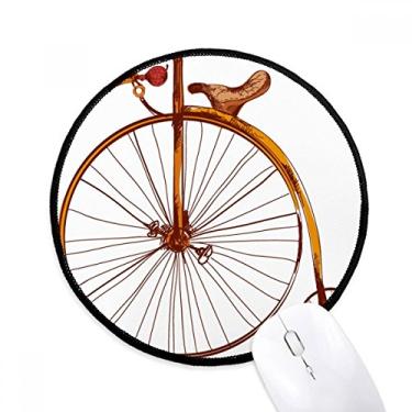 Imagem de DIYthinker Mouse pad Old Fashioned Bicycle High Wheeler Britain Desktop Office Tapete redondo para computador