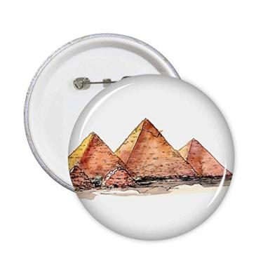 Imagem de Emblema de botão de decoração com emblema de pirâmide de Gaza do Egito, 5 peças