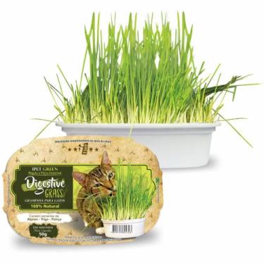 Imagem de Graminha Para Gatos Green Digestive Grass Ipet - 50G