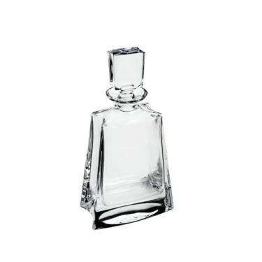 Imagem de Garrafa 700ml Para Whisky De Cristal Transparente Kathrene Baixa Bohem