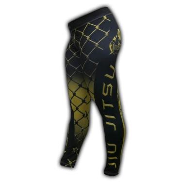Imagem de Calça de Compressão Termica Legging Feminina - 2481 Grade - Jiu Jitsu - Amarela - PP