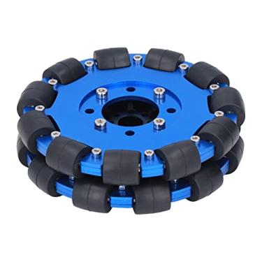 Imagem de Peça de cubo omnidirecional de liga de alumínio Omni Wheel de 12,7 cm para robô brinquedo faça você mesmo rolamento de 127 mm Capacidade de carga de roda única de 30 kg (Conjunto de combinação de duas rodas) UM5604-0014-0127)