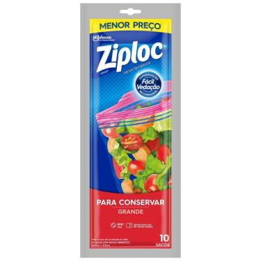 Imagem de Sacos Herméticos Ziploc para Conservar Grande com 10 unidades