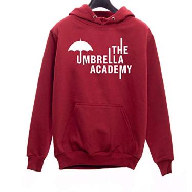 Imagem de Moletom Casaco Unissex Canguru The Umbrella Academy Serie Geek Nerd Netflix (Bordô, P)
