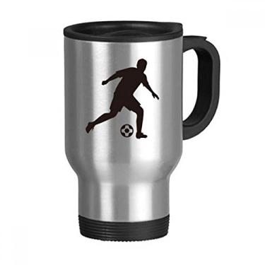 Imagem de Caneca de viagem com contorno de futebol americano, futebol, copo de aço inoxidável, copo de carro