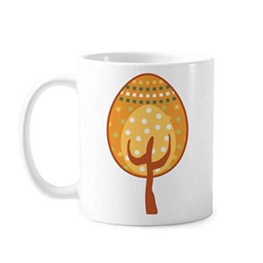 Imagem de Caneca de árvore de ovo amarelo para festivais de páscoa, cerâmica e porcelana para café