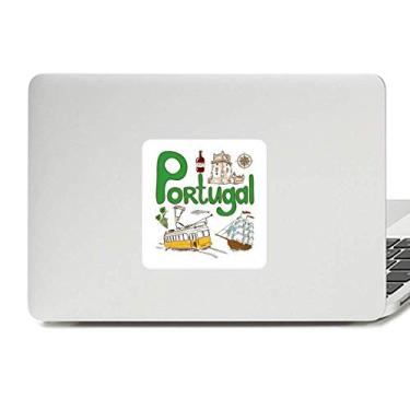 Imagem de Adesivo de vinil para laptop com símbolo nacional de Portugal