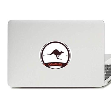 Imagem de Adesivo de notebook com emblema de Canguru com ilustração de vinil e emblema da Austrália