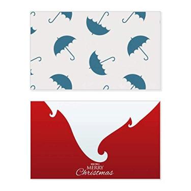 Imagem de Blue Umbrella Weather Rain Cloud Holiday Holiday Merry Christmas Parabéns Card Christmas Letter Message