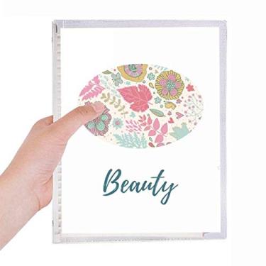 Imagem de Caderno de pintura de plantas com flores pintadas e folhas soltas para diário recarregável