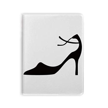 Imagem de Caderno de anotações de salto alto com silhueta preta e capa macia Diário