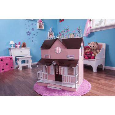 Casinha De Bonecas Barbie Adesivada Madeira Mdf Com Moveis em Promoção é no  Buscapé