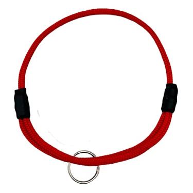 Imagem de Coleira de Identificação de Corda de Montanha Fina da National Leash para Pets Cachorros de Brinquedo (15 a 30 cm) - Vermelho Tulipa - Coleira Original Snickers