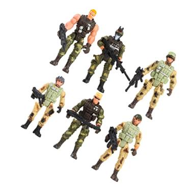 Imagem de Toyvian 6 Unidades Modelo Soldado Militar Modelo De Verdadeiros Heróis Brinquedos Infantis Modelos De Figurinhas De Soldado Filho Contra-ataque Área De Trabalho Plástico