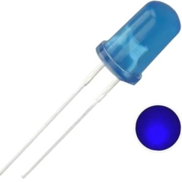 Imagem de Led Difuso Azul 5mm - Kit com 100 Unidades
