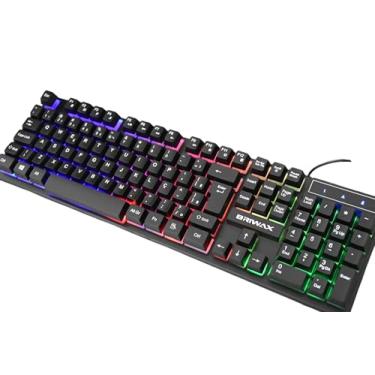 Imagem de Teclado Briwax BA-529 preto USB QWERTY português Brasil RGB