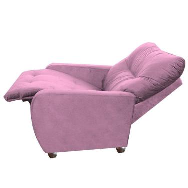 Imagem de Poltrona Para Extensão De Cílios Reclinável Suede Imperio Moderno Rosa