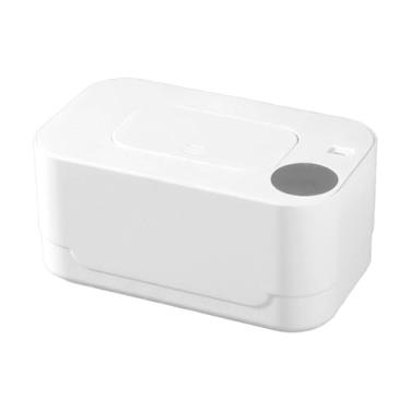 Imagem de menolana Aquecedor de lenços umedecidos com display digital silencioso, dispensador de lenços umedecidos reutilizáveis para viagem, tecido molhado, casa, carro, branco